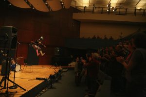 Rushad jumps off chair