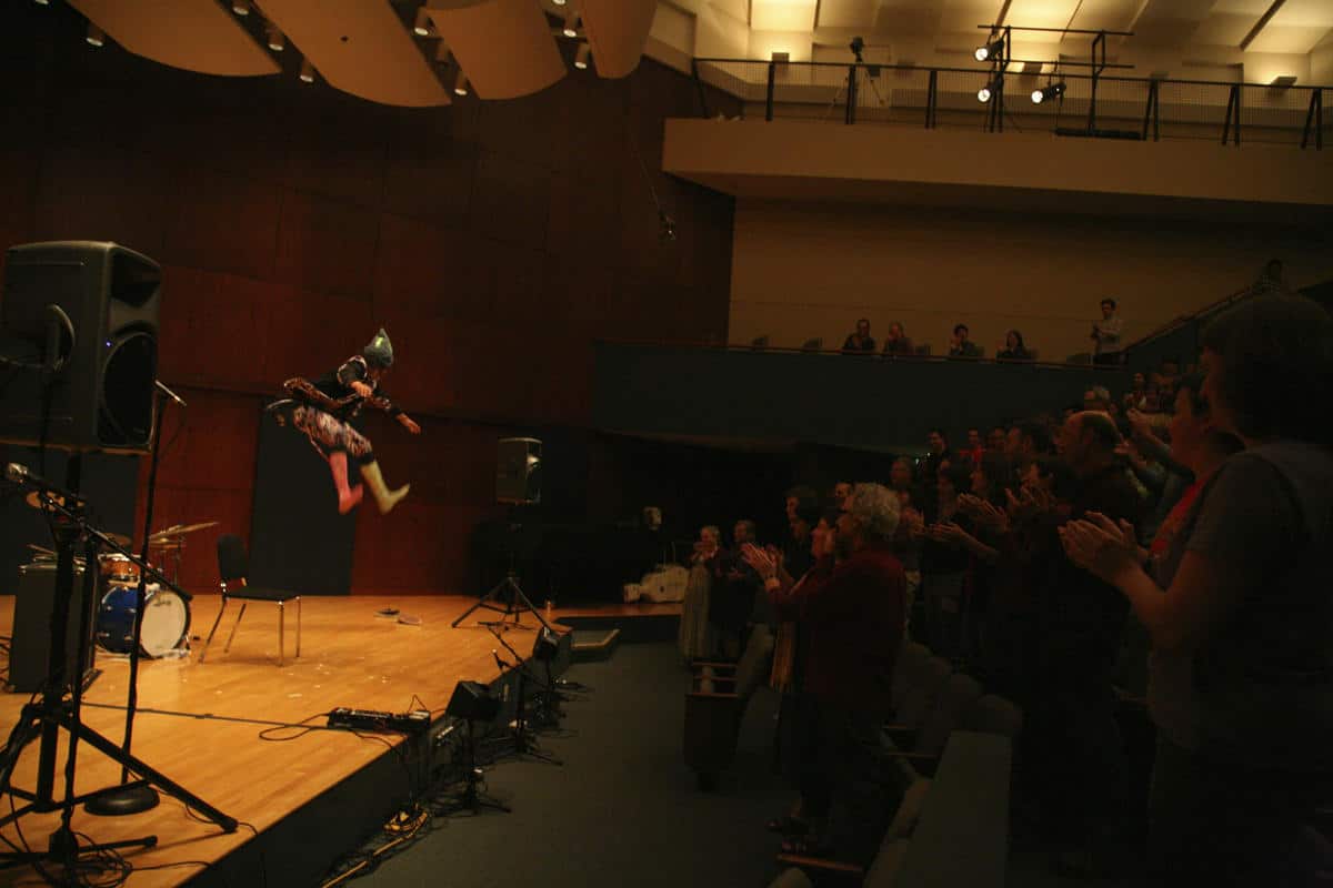 Rushad jumps off chair